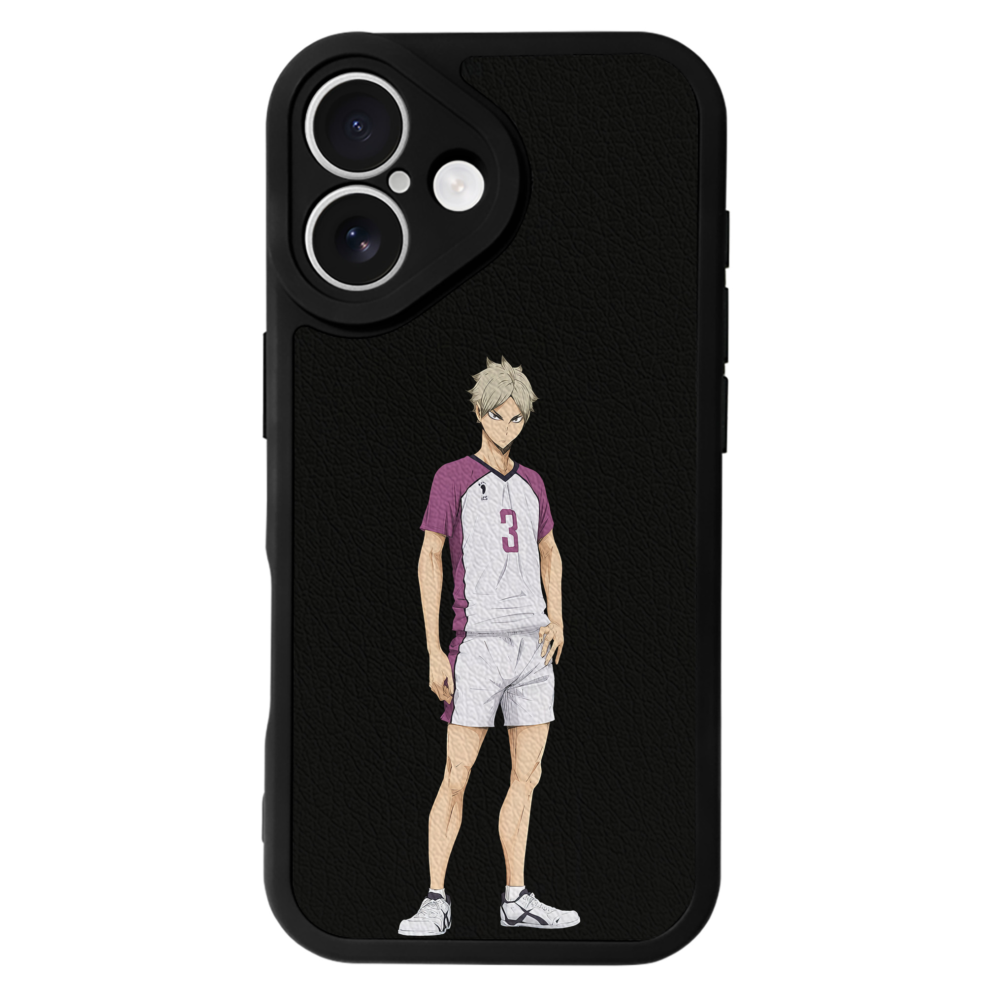 （画像用） ハイキュー!! Haikyu!! 【iPhone 16シリーズ対応】シリコンスマホケース（レザー調） 材質：シリコン